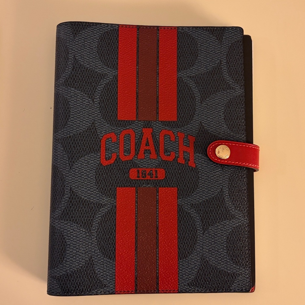 Notebook In Signature Canvas With Coach Graphic